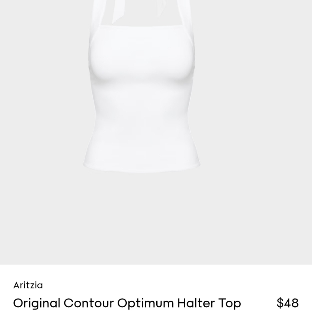 Aritzia White Halter Top - Picture 2 of 4